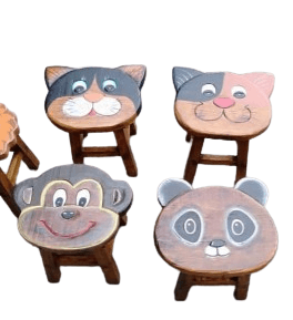 Wooden Stoll Cat Mongkey