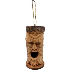 birdhouse carved jempinis wood green man