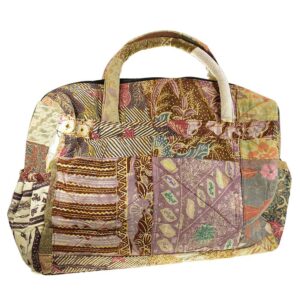 travel bag recycle patchwork fabric