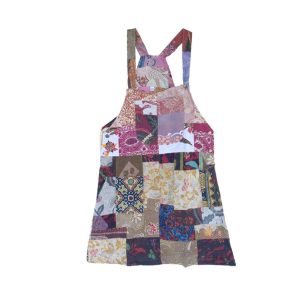 Pinafore Dress Patchwork Pinks Purples